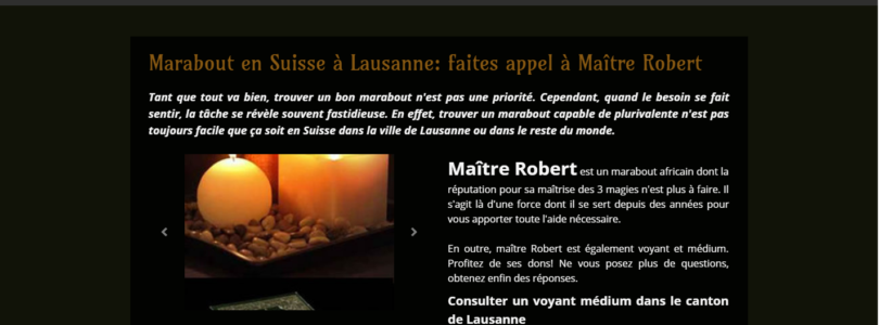 Maître Robert : voyant médium à Lausanne