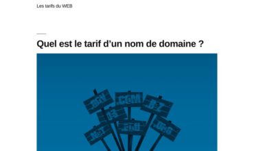 Les coûts du web sur Antaud.fr