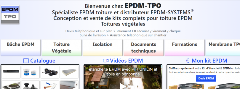 EPDM-TPO : installation de membranes EPDM et isolation